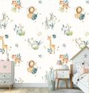 Papel de Parede Personalizado Safari Aquarela Quarto Infantil Menino - Menina -- M²