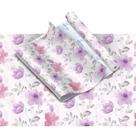 Papel de Parede Plástico Adesivo 45CM X 10M Floral Lilás -