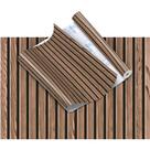 Papel de Parede Plástico Adesivo Madeira Ripado Carvalho 45CM X 10M