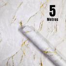 Papel de Parede Premium Rolo 5m Autoadesivo Mármore Texturizado