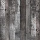 Papel de parede Qianglive Peel and Stick Madeira Cinza/Preto 17,3x200cm