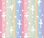 Papel de Parede Quarto Menina Balé Bailarina 92 JAM Delicado e Moderno Autoadesivo