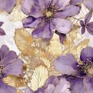 Papel de parede REDAMANCY Golden Purple Floral Peel and Stick