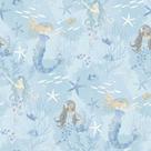 Papel de Parede Sereias G78388 Azul e Gliter