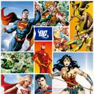 Papel de Parede Super Heróis DC Super Homem Flash Batman Quadrinhos Colorido PPDIN187 3,00M X 0,50M