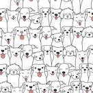 Papel De Parede Temático Cachorrinhos Silhuetas - 1,5x0,5m Papel De Parede Temático Cachorrinhos Silhuetas - 1,5x0,5m