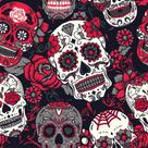 Papel De Parede Temático Caveiras Mexicanas - 3,0x0,5m