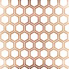 Papel De Parede Temático Colmeia Bronze E Branco -3,00x0,50m