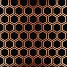 Papel De Parede Temático Colmeia Bronze E Preto - 3,00x0,50m Papel De Parede Temático Colmeia Bronze E Preto - 3,00x0,50m