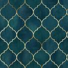 Papel De Parede Temático Marrakesh Verde Escuro - 3,30x0,50m Papel De Parede Temático Marrakesh Verde Escuro - 3,30x0,50m