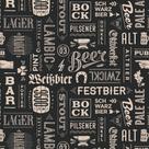 Papel de Parede Temático Tipos de Cerveja Escrita 3,3m