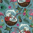 Papel De Parede Temático Tropical Água De Coco - 3,30x0,50m Papel De Parede Temático Tropical Água De Coco - 3,30x0,50m