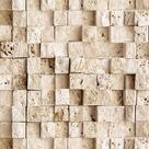 Papel de Parede Tijolo Sombras 3D em Tons de Bege Para Quartos E Sala 1 Metro