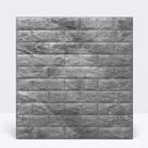 Papel De Parede Tijolos Cinzas 3D Autoadesivo Placa 77x70cm Espuma Decorativa