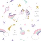 Papel de Parede Unicornio Adesivo Infantil 2,70x0,57m Papel de Parede Unicornio Adesivo Infantil 2,70x0,57m