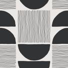 Papel de parede VEELIKE Preto e branco Geométrico 45cmx3m