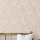 Papel de Parede Vinil Adesivo Removível Urban Chic Paisley em Arco, Amarelo, à Prova d'Água - S4Sassy