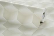 Papel De Parede Vinilico 52cmx10m Geometrico Cubo 3d Bege