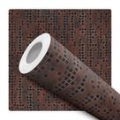 Papel De Parede Vinílico Aço Corten Vermelho Industrial 1m