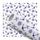 Papel De Parede Vinílico Âncora Timão Azul Quarto 1m