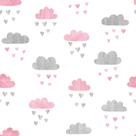 Papel de Parede Vinílico Autoadesivo Lavável Chuva de Amor Nuvem Ilustração Aquarela Infantil Bebê Decoração Moderna Quarto Papel de Parede Vinílico Autoadesivo Lavável Chuva de Amor Nuvem Ilustração Aquarela Infantil Bebê Decoração Moderna Quarto
