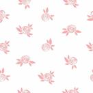 Papel de Parede Vinílico Autoadesivo Lavável Floral Rosas Fundo Branco Fofo Delicado Menina Quarto Infantil Maternidade Bebê