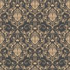 Papel de Parede Vinílico Clássico Provençal Marrom E Dourado Sala 1m