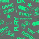 Papel De Parede Vinílico Controle Video Game Gamer Verde Quarto 10m
