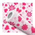 Papel de Parede Vinílico Coração Borboleta Rosa Pink Menina Quarto 10m