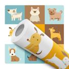 Papel de Parede Vinílico Desenho Cachorros Pet Quarto 2.5m