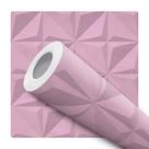 Papel De Parede Vinílico Efeito Visual Gesso 3D Rosa Quarto 10m