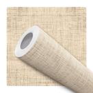 Papel de Parede Vinílico Estilo Linho Natural Bege Sala