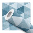 Papel De Parede Vinílico Geométrico Azul Triangular Sala Quarto 3m