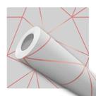 Papel de Parede Vinílico Geométrico Cinza Rosê Sala 3m