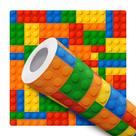 Papel de Parede Vinílico Infantil Colorido Lego Quarto 5m