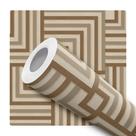 Papel de Parede Vinílico Linhas Em Abstrato Marrom Quarto 2.5m