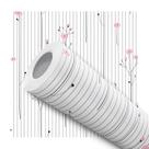 Papel De Parede Vinílico Linhas Flores Rosa Sala Quarto 1m
