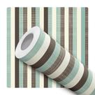 Papel De Parede Vinílico Linho Listras Verde Sala Quarto 5m