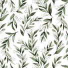 Papel de Parede Vinílico Livebor Folha de Oliveira 45x300 cm Verde