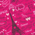 Papel De Parede Vinílico Menina Paris Rosa Pink Teen Quarto 12m