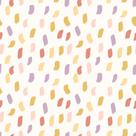 Papel de Parede Vinílico Mini Pinceladas lilás, vermelho e mostarda revoada 4405 53cm x10m