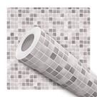 Papel de Parede Vinílico Pastilha Estilo Aço Cinza