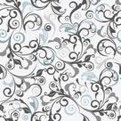 Papel De Parede Vinílico Provençal Azul Turquesa E Cinza Sala 5m