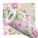 Papel De Parede Vinílico Rosa Floral Clássico Quarto 1m