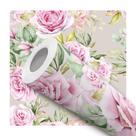 Papel De Parede Vinílico Rosa Floral Clássico Quarto 2m