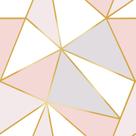 Papel De Parede Vinílico Roxo E Rosa Gold Quarto e Sala 5m
