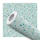 Papel de Parede Vinílico Terrazzo Granilite Verde Quarto Sala Papel de Parede Vinílico Terrazzo Granilite Verde Quarto Sala
