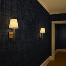 Papel De Parede Vinilico Texturizado Azul Rolo 0,53x10,00m Vinil PVC