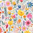 Papel de parede VistaPalette Colorido Jardim de Flores de Fadas 1.35m²