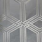 Papel de Parede White Swan Geométrico Cinza WS100002R